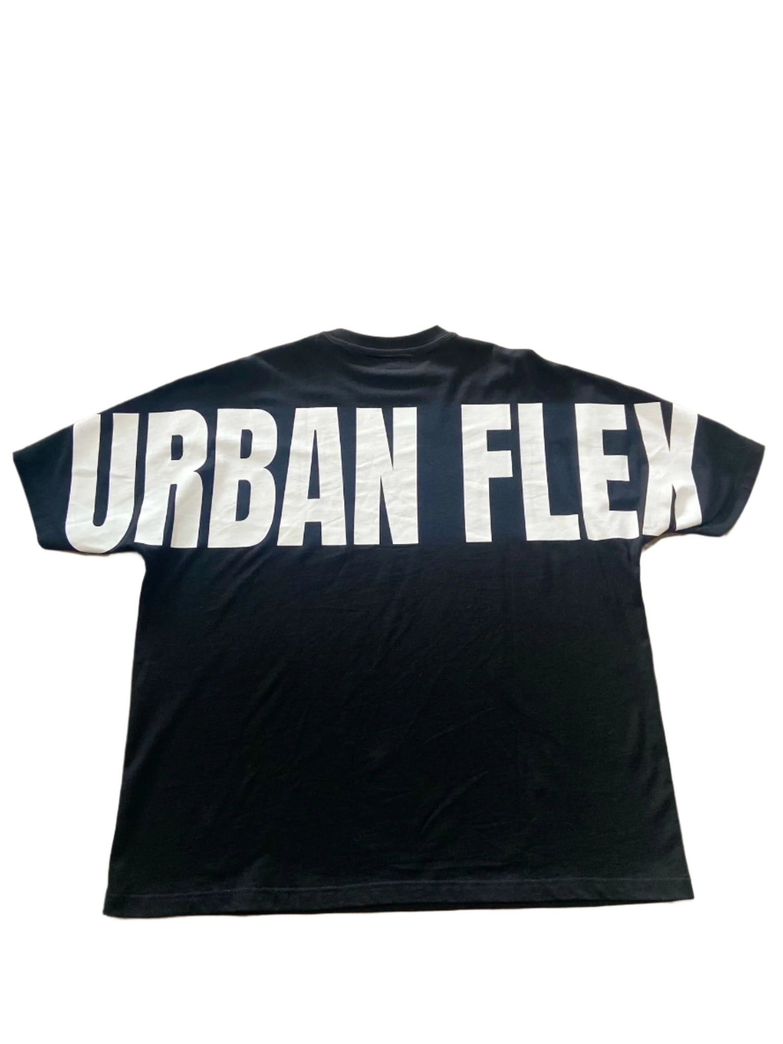 Black oversized tee back