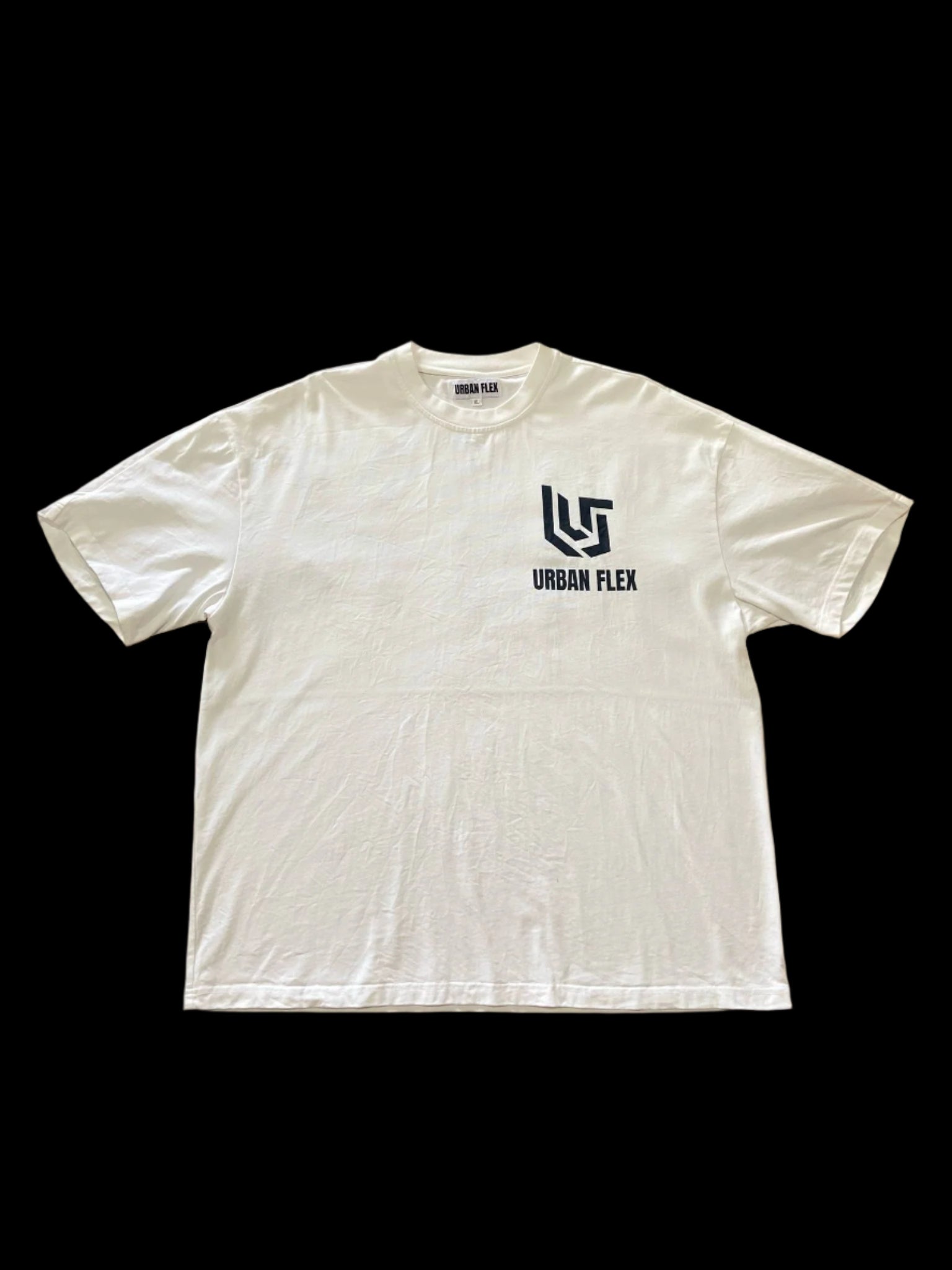 White oversize tee front
